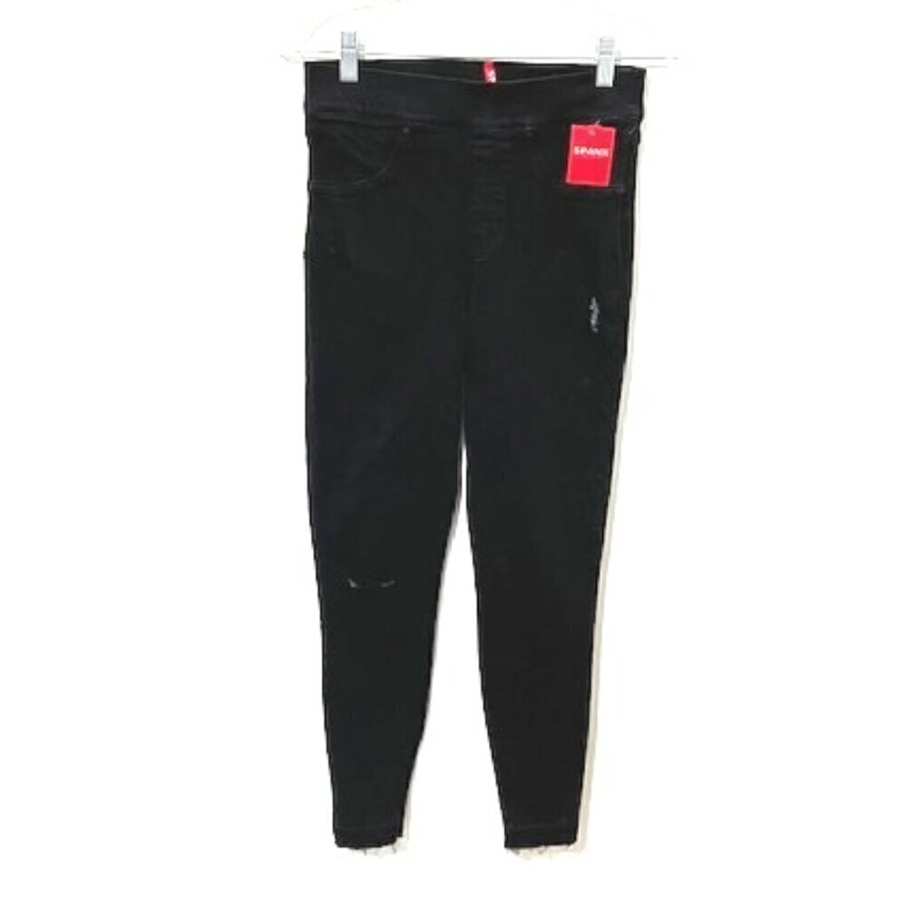 Spanx Distressed Denim Skinny Pants in Vintage Black 20213R